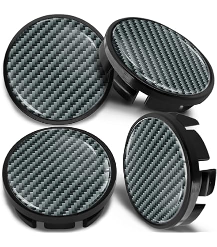 Lot De 4 Enjoliveurs De Moyeu Universels 65mm - Noir ABS - Avec 4 Clips De Fixation