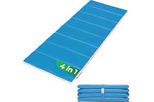 StarK 4in1 Strandmatte Wasserhängematte für Pool und Strand -Faltbare Camping Isomatte 190cm 60cm-Gepolsterte Auflage für Gartenliege -Bequeme Sonnenliegen Auflage-Strandliege (SkyBlue)