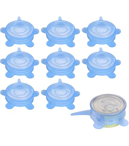 6 Stück Silikondeckel Für Joghurtbecher - Dehnbare Frischhalte-Deckel
