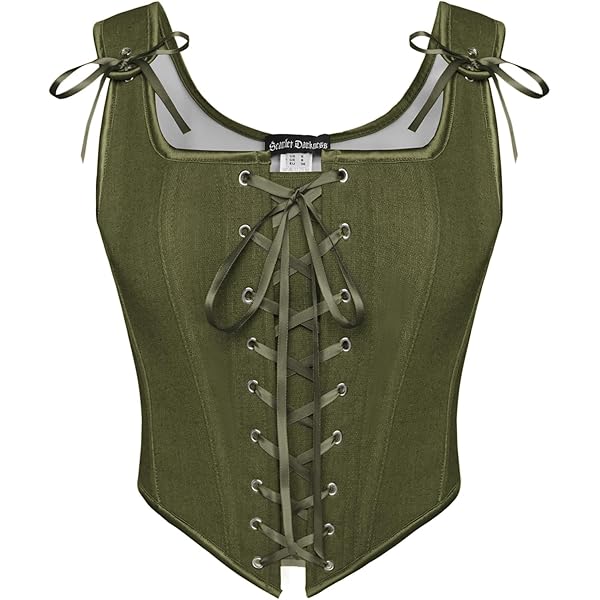 Corset Médiéval Femme En Cuir Synthétique – Lacets Devant, Style Vintage Renaissance