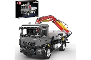 Mould King Camion-Grue Tout-Terrain à Construire - Kit de Blocs de Construction Motorisé avec Télécommande par Application et Grue Pneumatique pour Adolescents (14+) et Adultes (3767+ Pièces)