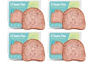 KETONICO Pan Proteico Keto Sin Gluten, Sin Soja, Certificado Keto (Pack de 4x)