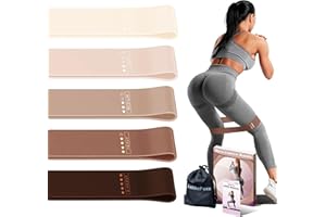 JAKKOFOXX Resistance Loop Exercise Bands, Resistance Bands Exercise Bands for Home Fitness, Stretching, Strength Training, Physical Therapy,Elastic Workout Bands for Women Men Kids, Set of 5