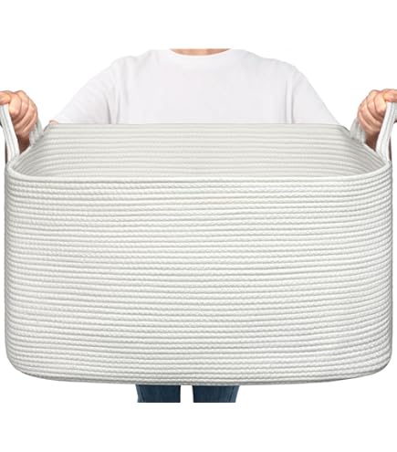 HMF Opbergmand met verborgen handgrepen, katoenen mand voor HMF Opbergmand met verborgen handgrepen, katoenen mand voor