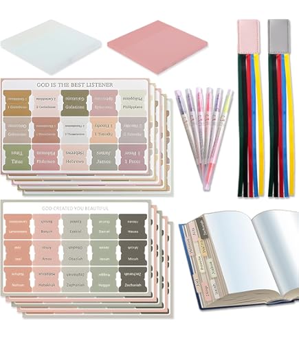 706 Notes Adhésives Transparentes Avec Surligneurs, Comprend 6 Surligneurs Pastel Sans Bavure Et 700 Notes Transparentes Pour Livre De La Bible, Annotation, école, Bureau, Fournitures De Papeterie