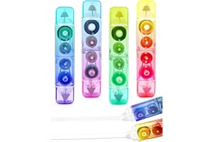 Anvin Quick Dry White Out Correction Tape and 2 Sided Sticky Tape Runner Easy to Use Applicator for Instant Corrections Back to School Office and Scrapbook Planner Supplies