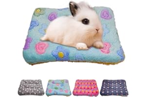 RIOUSSI Lit chaud pour lapin, cochon d'Inde pour petits animaux, lapins, chinchillas, hérissons, bébés, chats, furets, 47 x 35,6 cm, fleur
