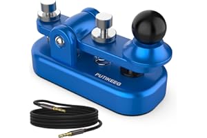 Putikeeg CW Morse Taste, Telegrafen Taste, Amateurfunk CW Taster,Morse Code geraet, Telegramm Tastatur, Morsecode Sender, CW Tasten gerader (Blue1)