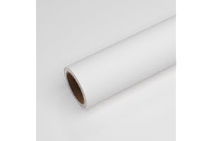 VEELIKE Papel Pintado Vinilo Autoadhesivo Blanco Mate 40cm x 900cm Papel Pared Adhesivos Para Muebles Puertas de Armario Encimera Cocina Papel de Pared Papel Tapiz Impermeable Decoracion Habitacion