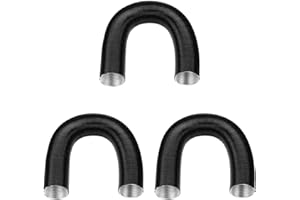 Urstory1 42/60/75mm Aluminum Foil Ripple Air Inlet Pipe, Air Ducting Outlet Hose Parking Combustion Repair Spare for Warm Air Heater