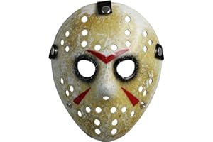 CASA CLAUSI Jason Mask Jason Maske Halloween-Kostüm Cosplay Party Erwachsene Schwarze Augen