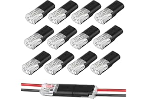 WQNNQW 12 Pièces Connecteur 12v,Connecteur Electrique Etanche,Connecteur Electrique,Raccord Electrique Etanche,Connecteur Automobile,Connecteur Etanche,Connecteur De Câble À 2 Broches,Pour Câble 18-22 Awg