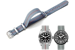 Niziruoup Cinturino per Orologio in Nylon Elastico 18mm 20mm 22mm Stile Nato Militare Strappo Paracadute Cinturini Sportivi di Ricambio in Tessuto Elastic Nylon Watch Strap per Uomo e Donna