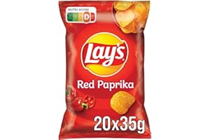 Lay's Red Paprika - Knusprig gewürzte Kartoffelchips für eine gelungene Party - 20 x 35g