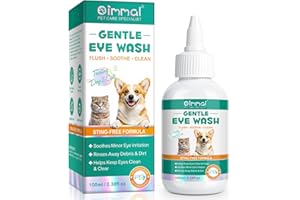 CiAIplw Augentropfen für Hund & Katze, 100% Natürliche Augenpflege, Täglicher Augenreiniger für Hunde zur wirksamen Entfernung von Tränenflecken, Lindert Trockene, Juckende Augen, 100 ml