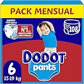 Dodot Baby Pants Diapers, Size 6, 13-19 kg, 108 Diapers, 360&deg; Fit Anti-Leak | 360&deg; adjustment helps prevent leaks, extra soft
