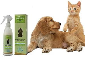 101 LOVE FOR PET Spray Répulsif Naturel Contre Puces, Tiques, Moustiques - à l'huile de Neem pour Chiens et Chats - Protection Contre Ácaros, Mites et Autres Insectes et Parasites - 250ml, Linea 101