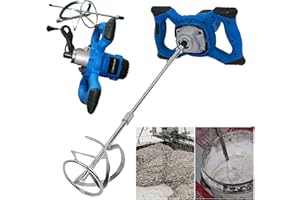 AUTOBABA Mélangeur électrique de Forage de Béton, Mélangeur de Mortier à main 2600W, Agitateur M14 Réglable, pour Mélanger la Peinture, la Boue de Ciment, le Béton, le Mortier, le Fourrage, etc