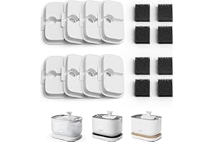 PETLIBRO Filter Katzenbrunnen 8er Pack für Dockstream Trinkbrunnen für Katze PLWF005, PLWF115, PLWF105, 4-Monats-Set PETLIBRO Trinkbrunnen Filter Ersatzfilter für Katzentrinkbrunnen