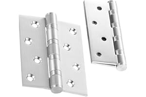 SHUHANG Charnière Inox Charniere Porte 100x76 mm, Charnieres de Portes en bois Exterieures Placard Roulement à Billes, 1 paire (2 pièces)