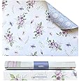 aveline & two brothers Scented Drawer Liners for Dresser 8 Sheets, Cabinet Liners for Shelves, Double-Sided Pattern Shelf Paper, Non Adhesive Shelf Liners for Bathroom (Linen Scent) 16.5in X 22.8in