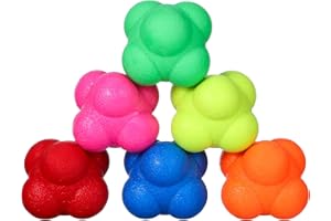 VORCOOL Lot de 6 balles de réaction rebondissantes pour améliorer les réflexes d'agilité et les compétences de coordination œil-main