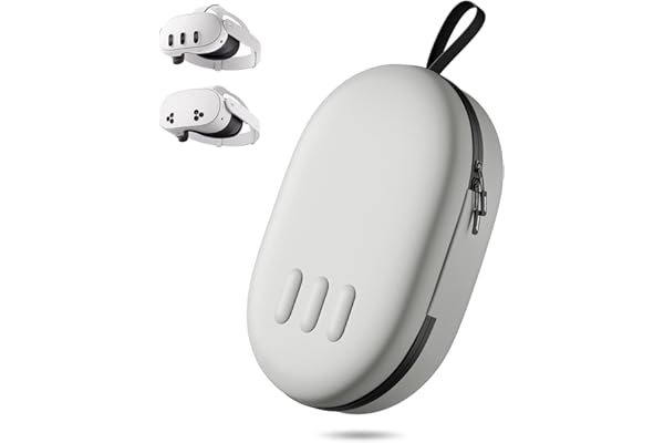 ZOZOVR Funda de Transporte para Meta Quest 3S/Quest 3, Compatible con el Battery Elite Strap, Controladores y Otros Accesorios, Estuche rígido y protección Superior para Viajar, Gris