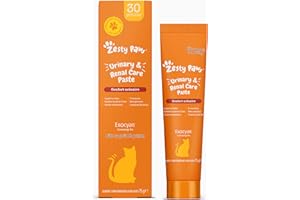 Zesty Paws Pâte urinaire et rénale pour Chat Santé des Voies urinaires | Équilibre du pH urinaire | Soutien immunitaire | Poudre de Canneberge | Vitamines | Saveur de Poisson véritable | 75 g