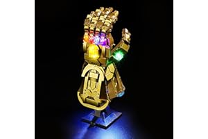 YEABRICKS LED Lumière pour Lego-76191 Marvel Infinity Gauntlet Modèle de Blocs de Construction (Ensemble Lego Non Inclus)
