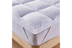 Bedecor 3D Topper Matrimoniale 160x190cm, Topper Materasso Matrimoniale di Microfiber per Divano Letto Extra-Morbido, Antiallergico, lavabile in lavatrice