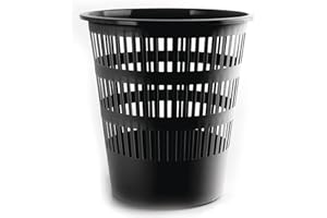 DONAU Danubio D307 – 01 – Papelera, durchbrochen, 12L, color negro