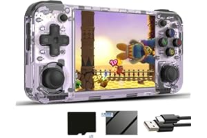 CAWEVON RG35XX H Retro Handheld Game Console, 3.5 Inch IPS Screen Linux System Retro Video Game Console with 64G TF Card Pre-Installed with 5500+ Games, Support HDMI TV Output 5G WiFi Bluetooth 4.2