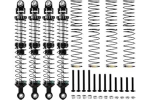 INJORA Amortiguadores de Aceite con Muelle de Doble Tarifa para TRX4 SCX10 Crawler RC 1/10 (110mm)