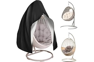 AXVRAV Hängesessel Abdeckung Outdoor, (190x115 cm) 210D Oxford-Stoff Abdeckplane, Wasserdicht Hängesessel Schutzhülle mit Reißverschluss Kordelzug, Schwingsessel Abdeckhauben Gewebe Winddicht Anti-UV