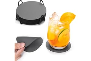 Chitomars Sottobicchieri Antiscivolo, Set Sottobicchieri da 12 - Rotondi Sottobicchieri per Bevande Lavabili Bifacciale Sottobicchieri Non-scivolose Sottobicchieri