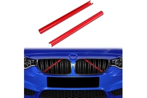YZYUN Frontgrill Einsatz, Streifen Kühlergrill Einsätze Zierleiste Kompatibel mit BMW 5er F07 F10 F11 F18, Grilleinsatzzubehör für 520i 523i 525i 528i 530i 535i 550i (Rot)