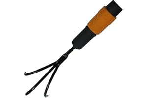 Fiskars Breite Kralle, Kleiner Rechen, Gerätekopf, Breite: 5,5 cm, Schwarz/Orange, QuikFit, 1000683