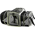 JLGE Large 2 Sides Expandable Pet Carrier, Airline Approved Soft-Sided Dog Cat Travel Carrier Bag with Removable Fleece Pad for Cats, Puppy and Small Animals