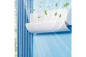 DYBOHF Air Conditioning Wind Deflector, Universal Air Conditioning Wind Protection, Air Conditioning Windscreen Cold/Warm Wind Deflector for Wall-Mounted Air Conditioning for Home, Office, Elderly, Babies