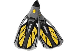 Aqua Speed Inox Pinne da Snorkeling | Pinne Nuoto | Light Diving Pinne per Le Vacanze | Pinne Pool | Piede Pieno Pinne