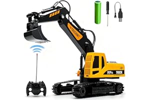 TCCYDM Remote Controlled Excavator Toy, 2.4 GHz Excavator Remote Controlled RC Toy Cars with Light and Sound, Toy Excavator, Bagge-R Toy, Remote Controlled Car, Gift for Boys from 3 4 5 6 7 8 9 Years Old