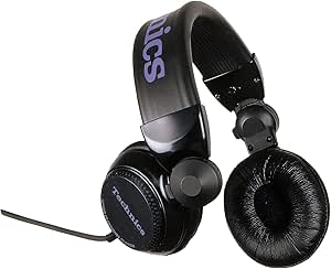 Technics RP DJ 1200 EK DJ Kopfh&ouml;rer (41 mm Wandler, 32 Ohm/ 1 kHz Impedanz, 106 db/mw, 2 m Kabel, 6,3 mm Adapter)schwarz