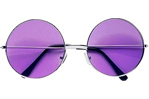 W WIDMANN MILANO Party Fashion - Brille 70er Jahre, mit farbigen Gläsern, Hippiebrille, Schlagerstar, Fasching