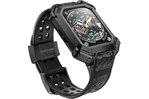 SUPCASE Unicorn Beetle Pro XT Armband für Apple Watch Serie 8/7/6/5/4/SE [45/44 mm], Ersatzarmband Bumper Case Robust Metallhülle mit flexiblen Riemenbändern