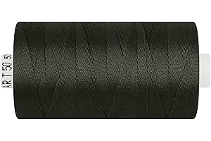 dalipo - Polyester Nähgarn, Stärke 50, Jeansgarn, 500m, schwarz