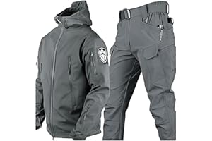 VBVARV Uniformes Tácticos Hombres, Conjuntos Traje Combate Militar Impermeable Ejército, Chaqueta Softshell Camuflaje, Pantalones, Ropa Caza