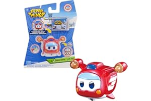 Super Wings Toys for 3 4 5 6 7 8 9 Year Old Boy Girl, Jett Super Pet w/Light Facial Expressions Interchanging Gift, Red
