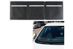 GMENTS Tax Disc Holder Car Permit Holder Windscreen for Parking Permits Road Tax and Insurance Documents 3-Pocket Clear PVC Self-Adhesive Easy to Install Replace Suitable for Car Van Truck