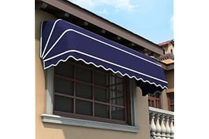 WYZCHDM French Curved Retractable Awning, Door/Window Awning Canopies, Manual Retractable Waterproof Awnings, Telescopic French Sunshade Shelter Rain Shelter, for Outside Garden Porch Cafe