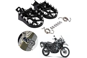 JFG RACING Motorcycle FootPegs Foot Pegs Pedals Rests CNC for KLR 650 KLR650 2011-2023 Vstrom 650 Vstrom 1000 Black